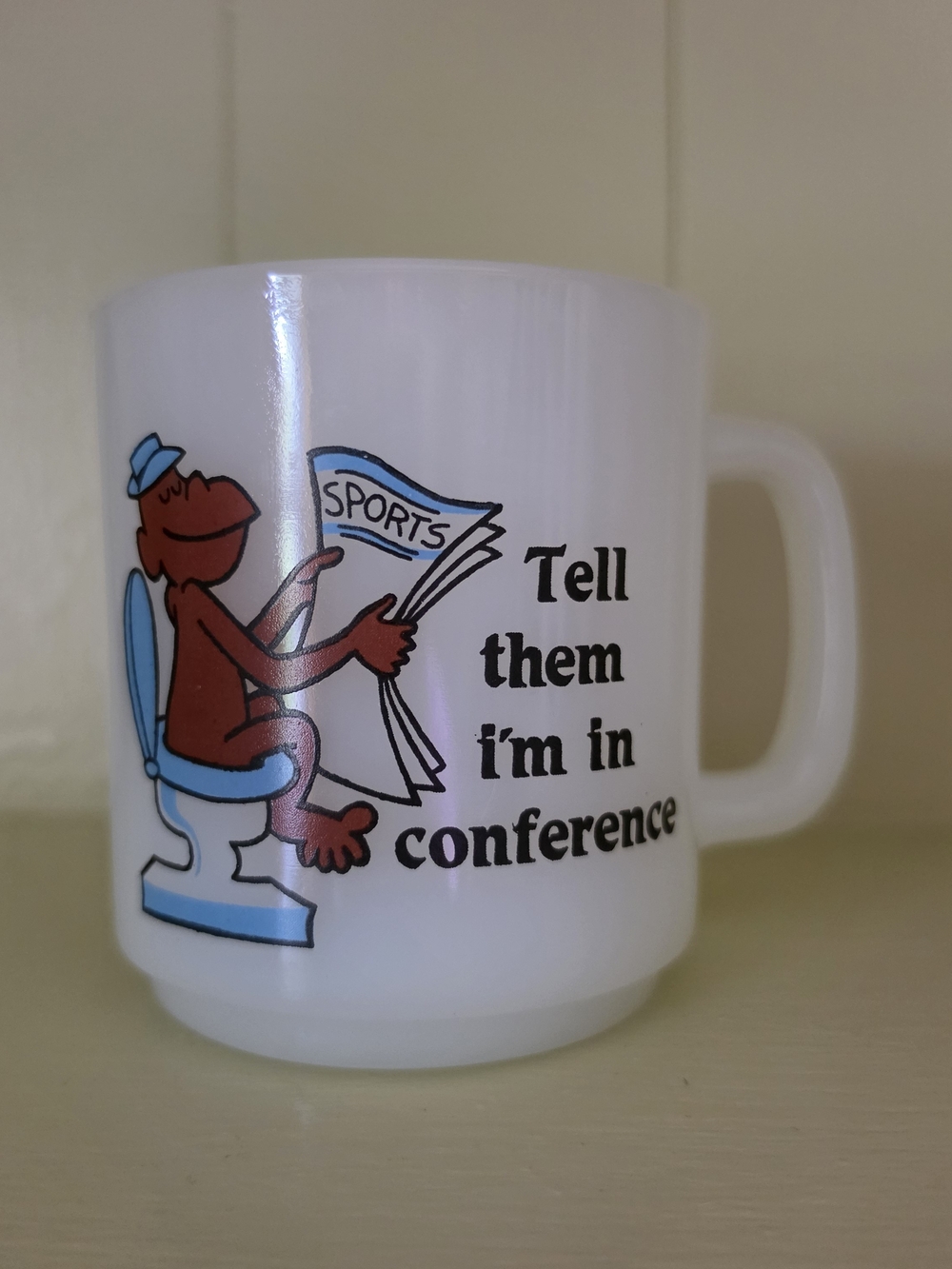 "Tell Them I'm In Conference" Monkey Vintage Glassbake Mug